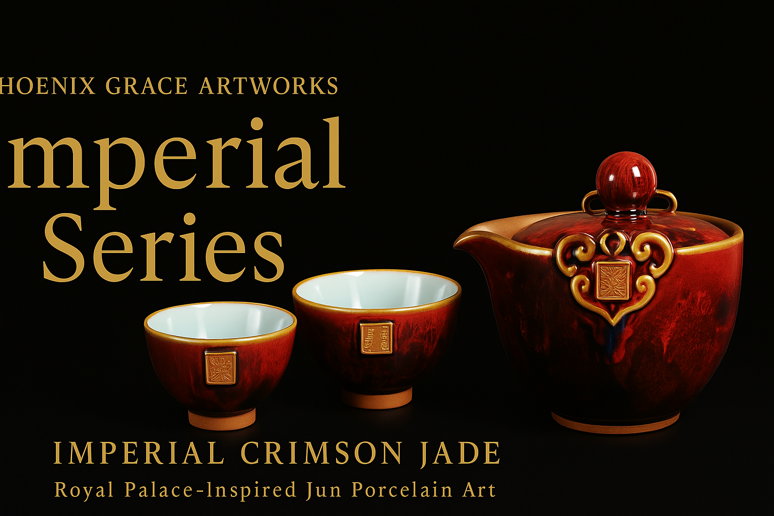 Imperial Series | Palace-Inspired Jun Porcelain Art | Phoenix Grace