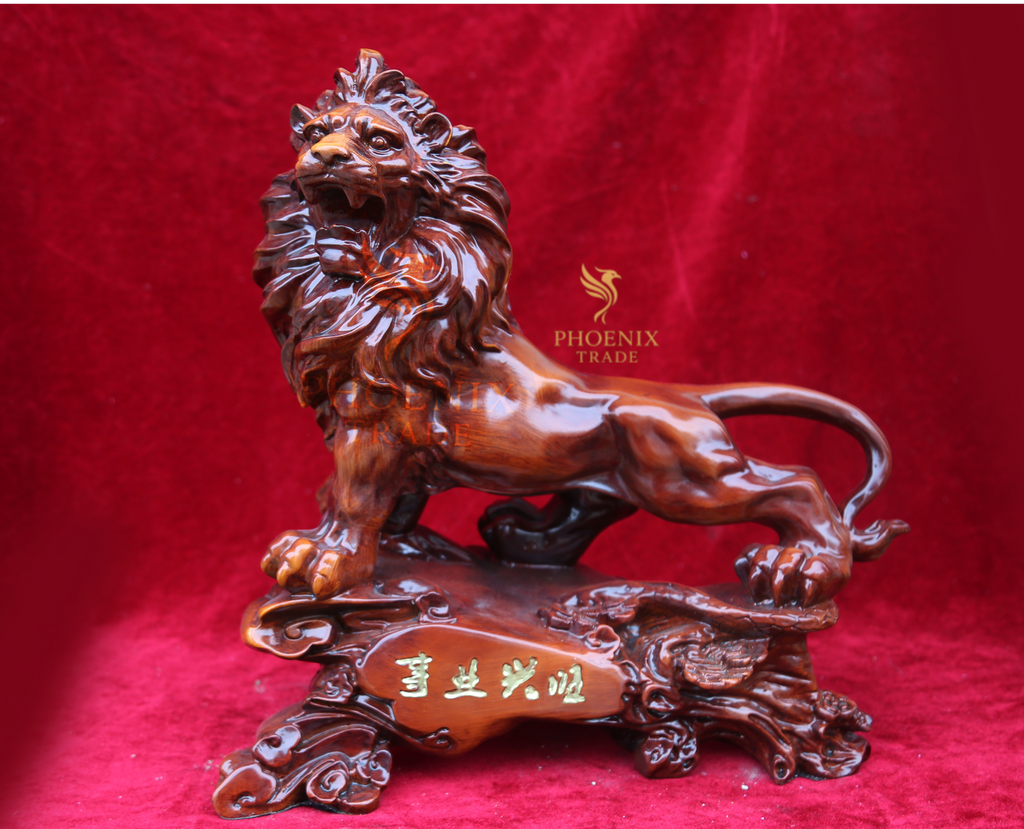 Resin Guardian Lion Pair