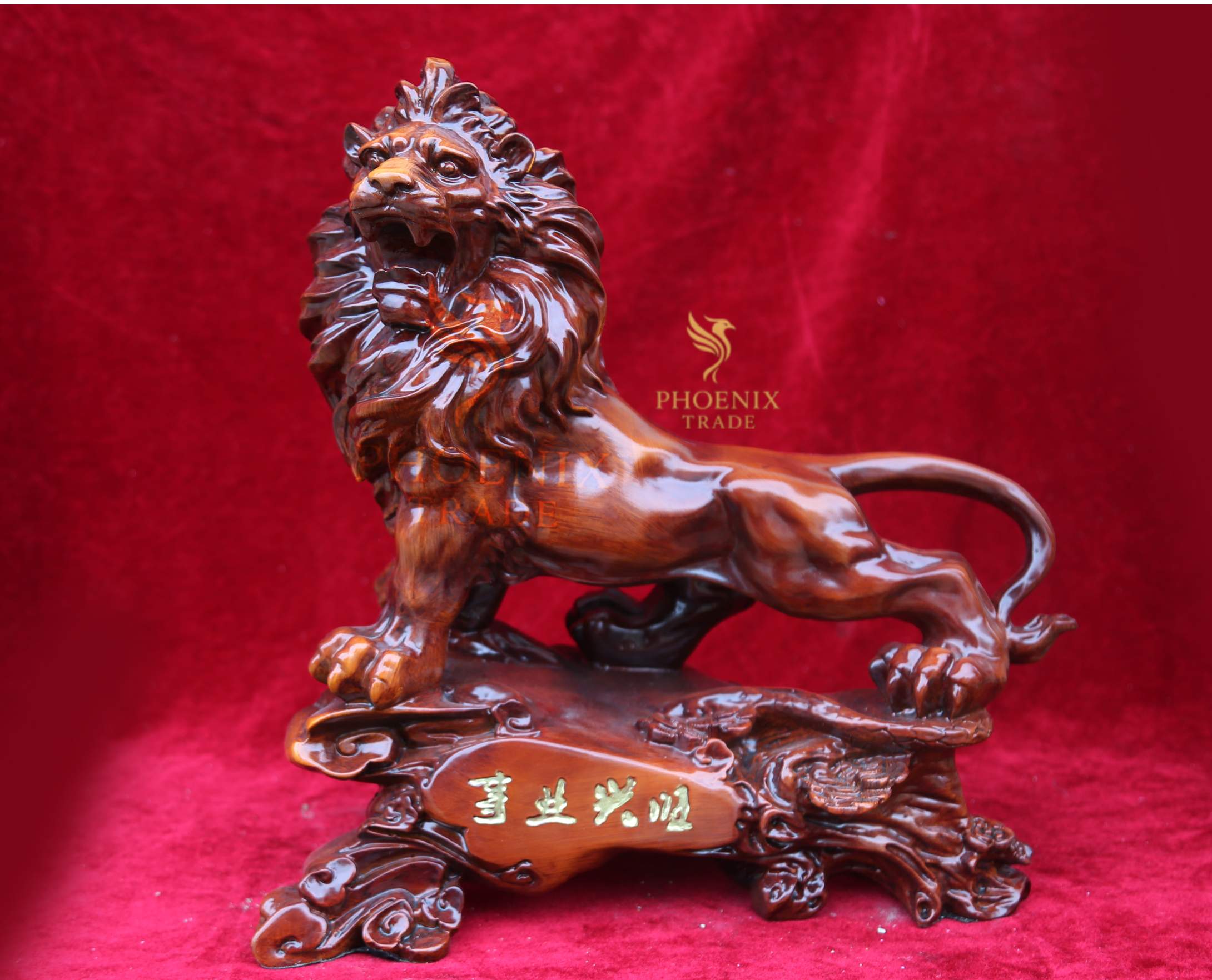 Resin Guardian Lion Pair