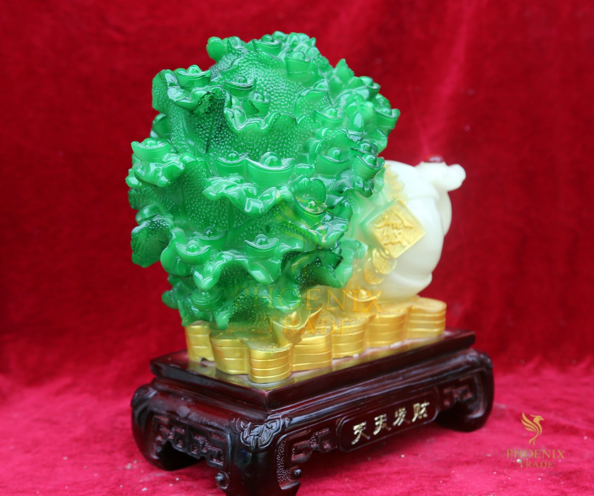 Resin Jade Cabbage Figurine – Heavenly Fortune