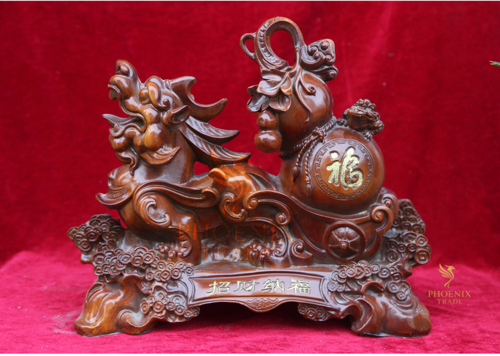 Faux Wood Gourd of Fortune