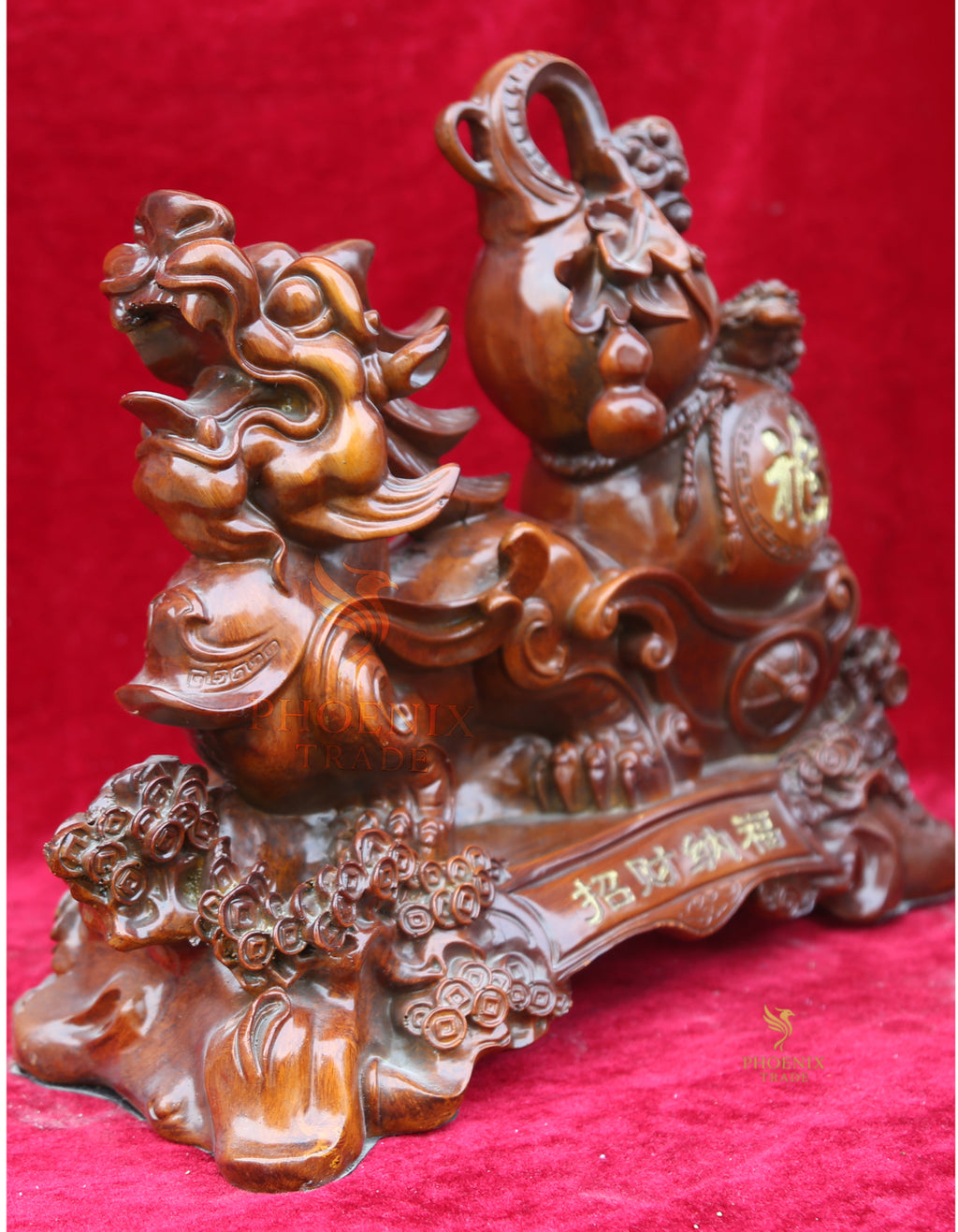 Faux Wood Gourd of Fortune