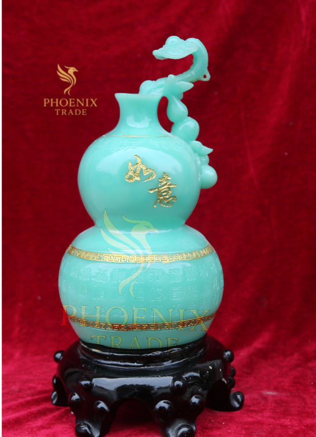 Green Resin Gourd of Blessing