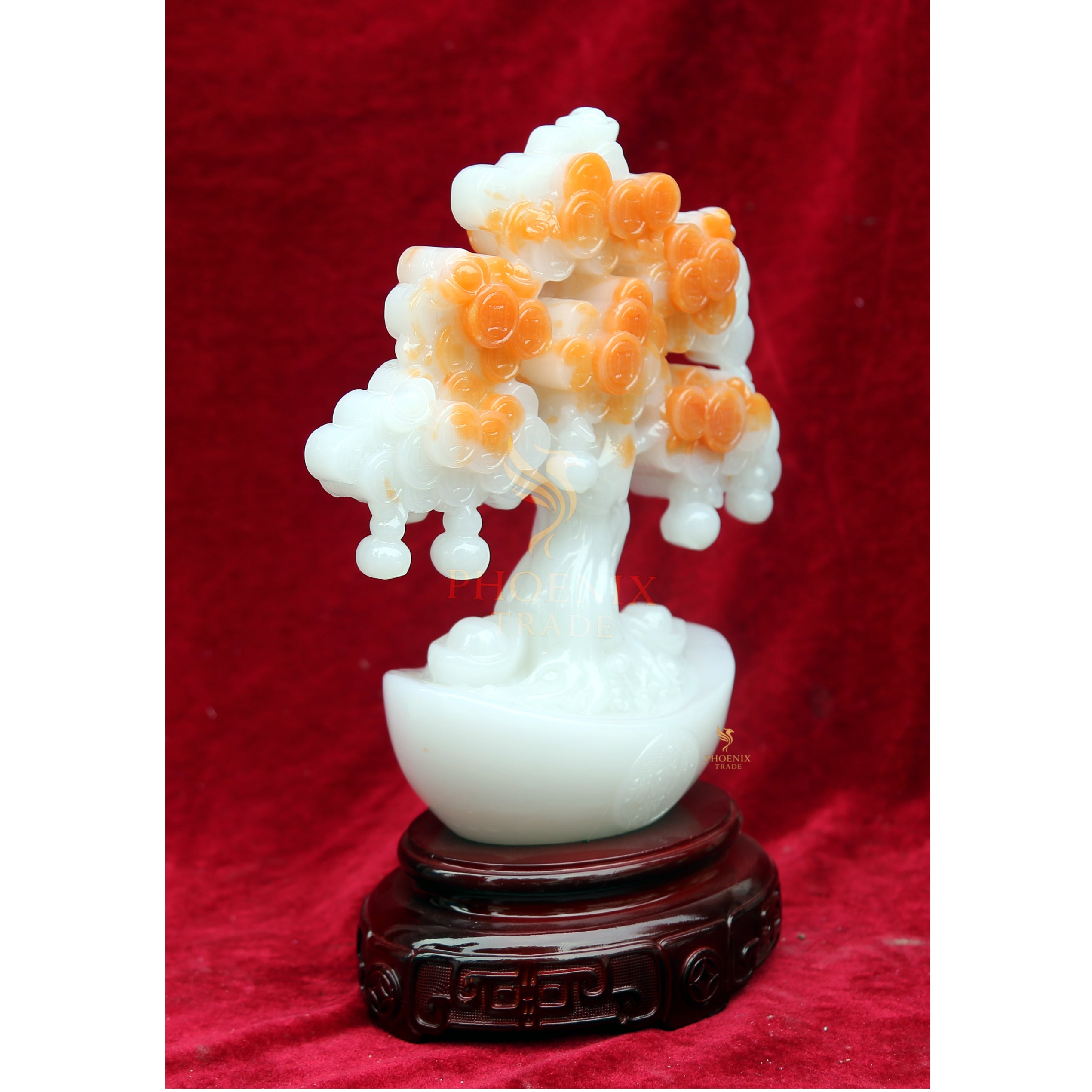White Resin Fortune Tree