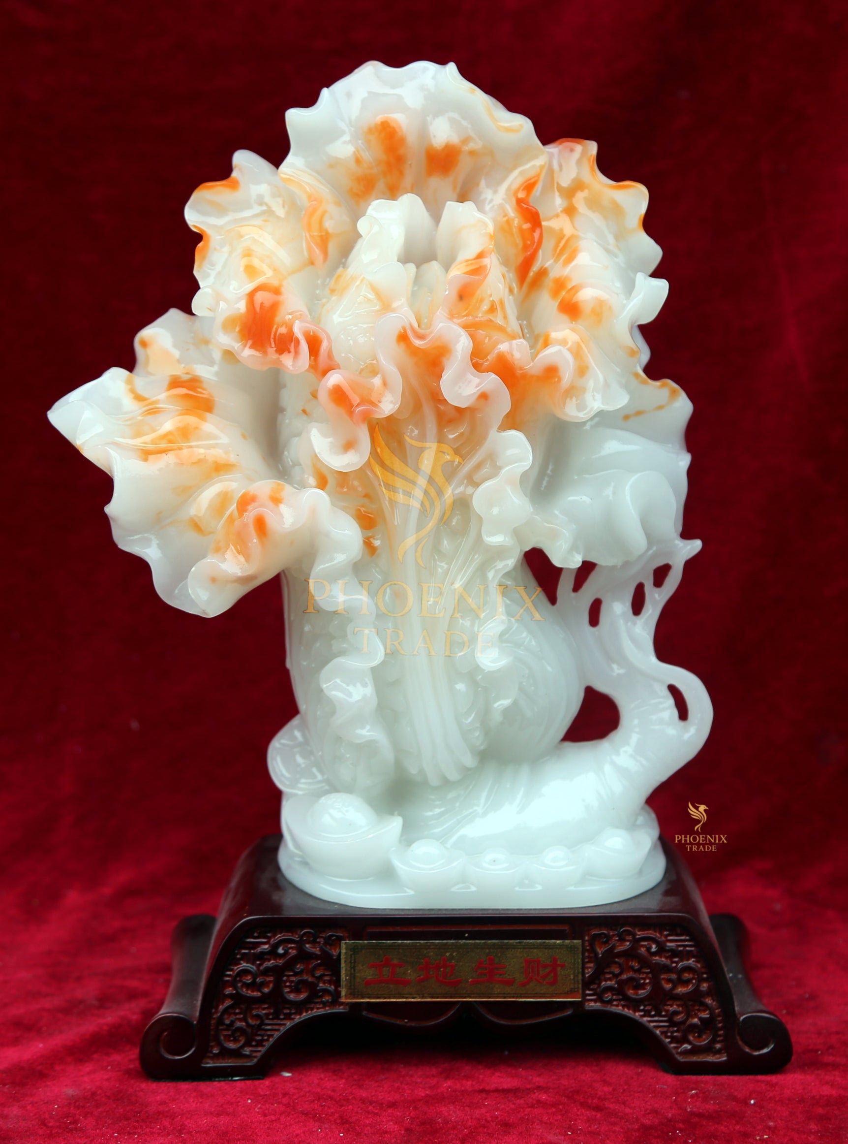 White Resin "Standing Fortune" Sculpture