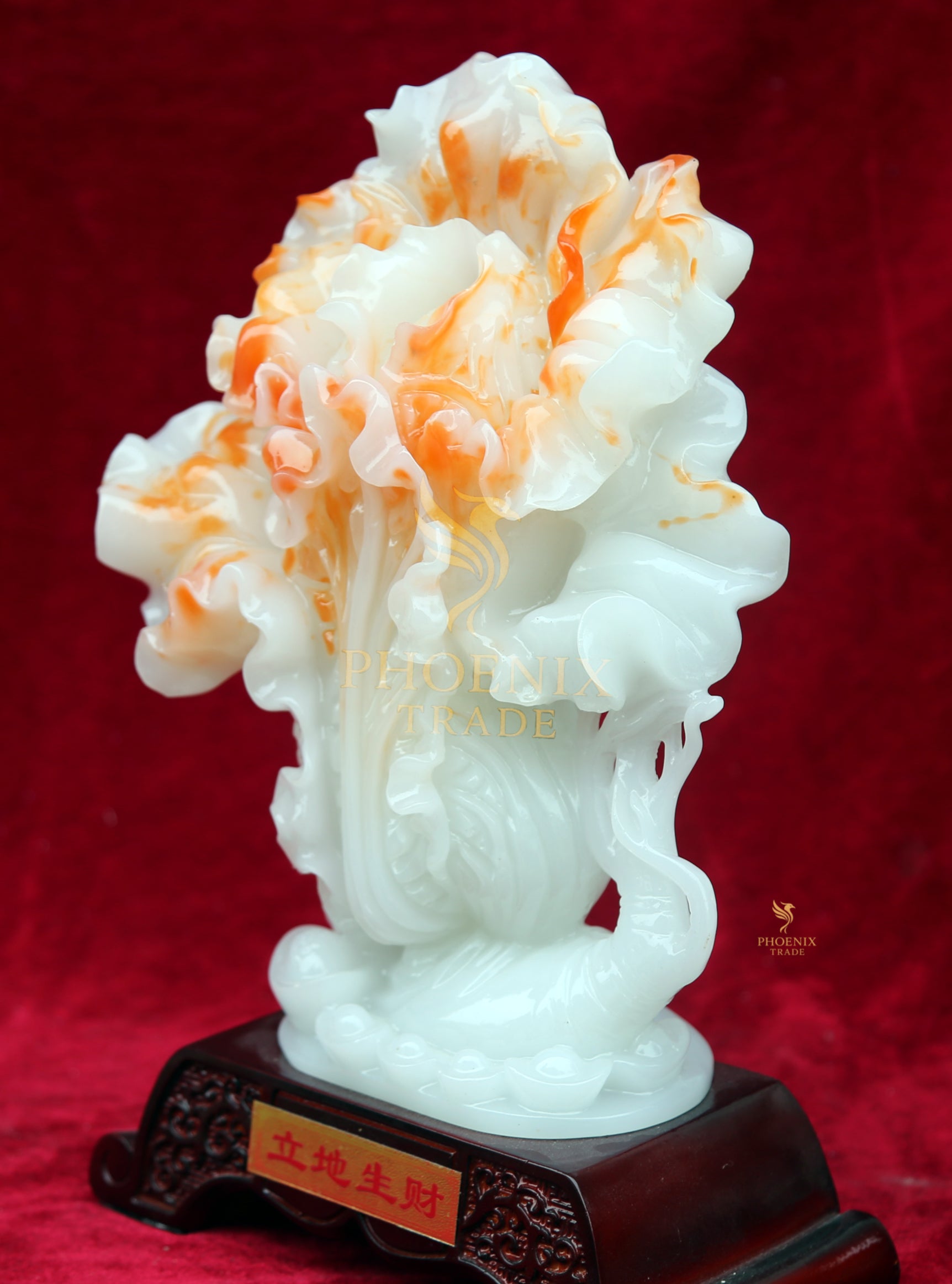 White Resin "Standing Fortune" Sculpture